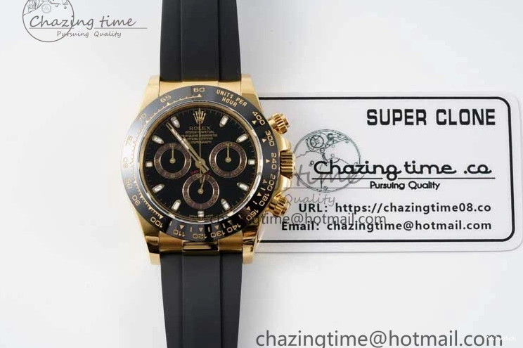 QF Dial Rubber Oysterflex on Daytona SA4130 Edition 1:1 Best Black Strap 116518 0409